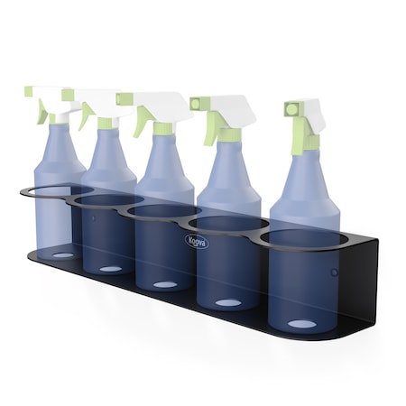 Koova Storage Rack, Steel, Black, 4.1 in W, 3.7 in H, 21.25 in L, Powder Coated KV-SPRAYB-5
